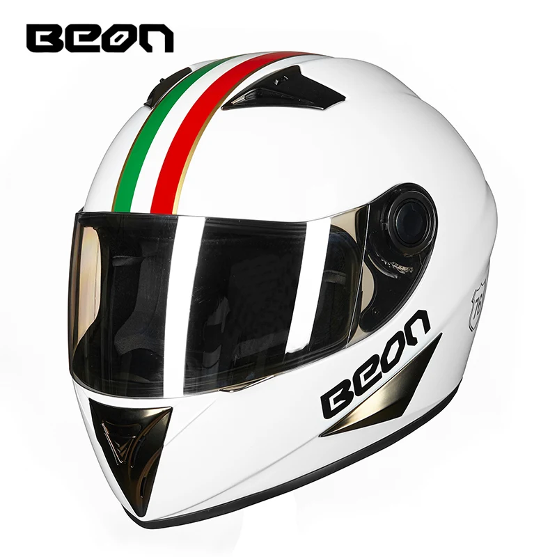 

Мотоциклетный шлем Beon brand B500 с изображением острова Мэн TT