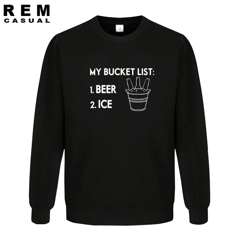Новые My Bucket List пивной лед Смешные питьевые выпивки мужские на заказ свитера с