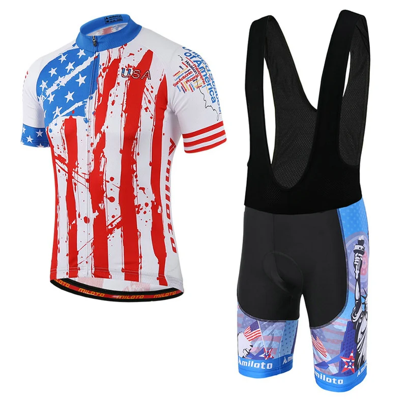 2018 Cycling 100% Polyester Quick-Dry Jersey Set Bicycle Clothes Wear Mountain Bike Clothing Ropa Ciclismo |