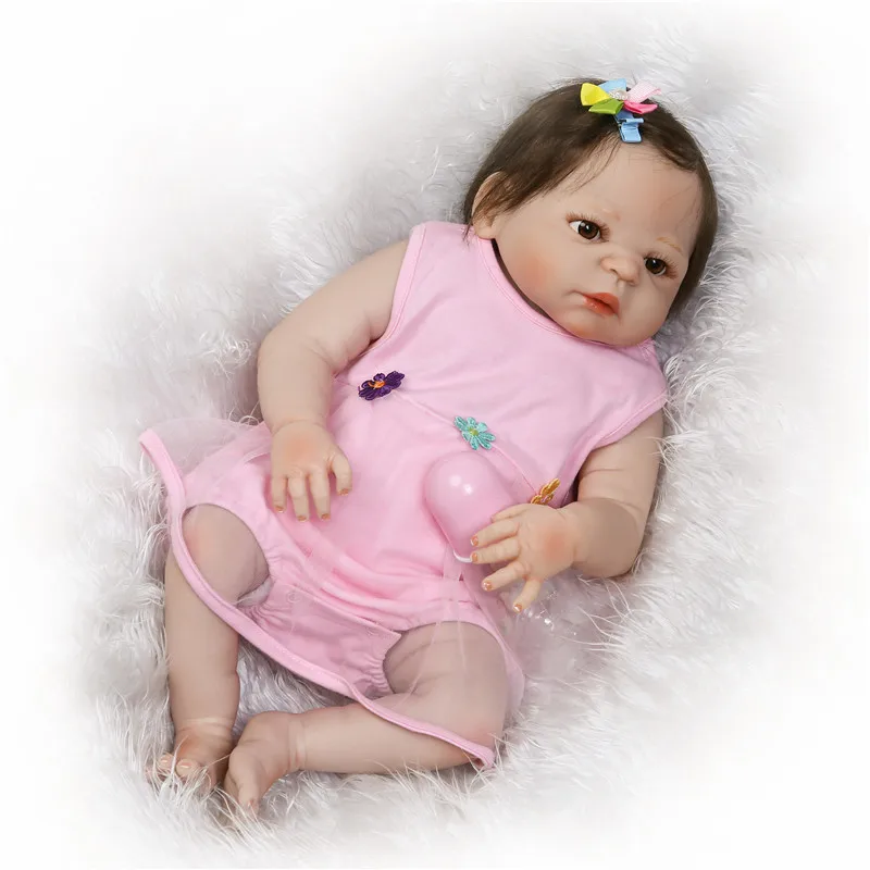 Новорожденные 23 &quotNPK полностью силиконовые куклы bebes Reborn принцесса укорененные