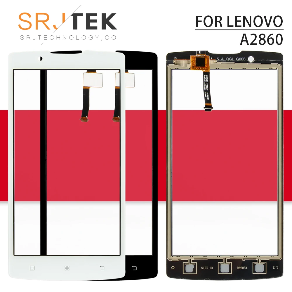 Srjtek Новая сенсорная стеклянная панель дигитайзер сенсорного экрана для Lenovo A2580