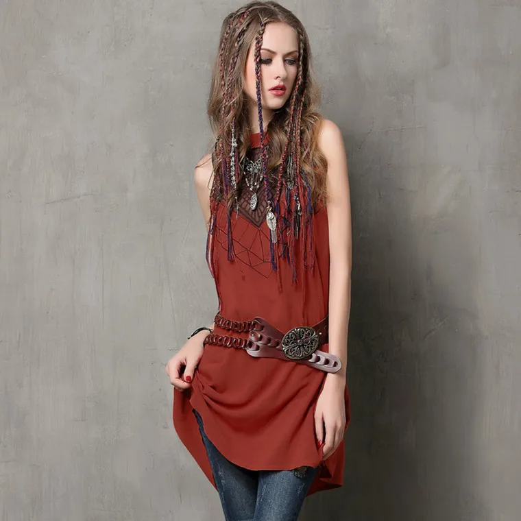 Летнее стильное платье 2017 Высокое качество Новый Винтажный хлопковый льняной