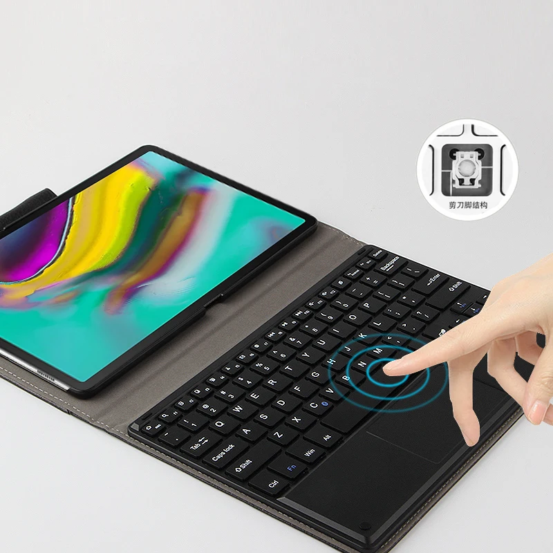Чехол с Bluetooth клавиатурой для Samsung Galaxy Tab A 10 1 2019 дюйма искусственная кожа защитный