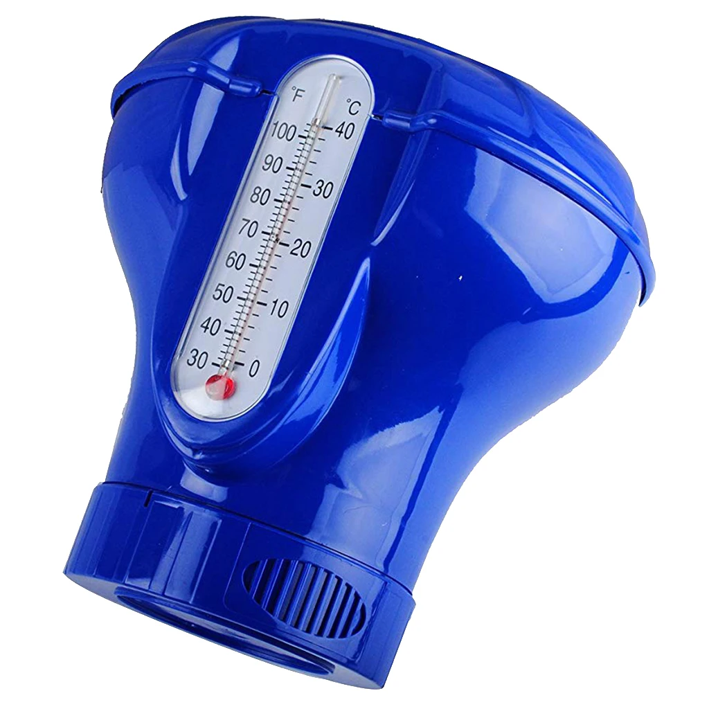 Swimming Pool 8 inch Chlorine Bromine Floating Dispenser with Thermometer Removable Lid Kits for Hot Tub Spas Tablets | Спорт и