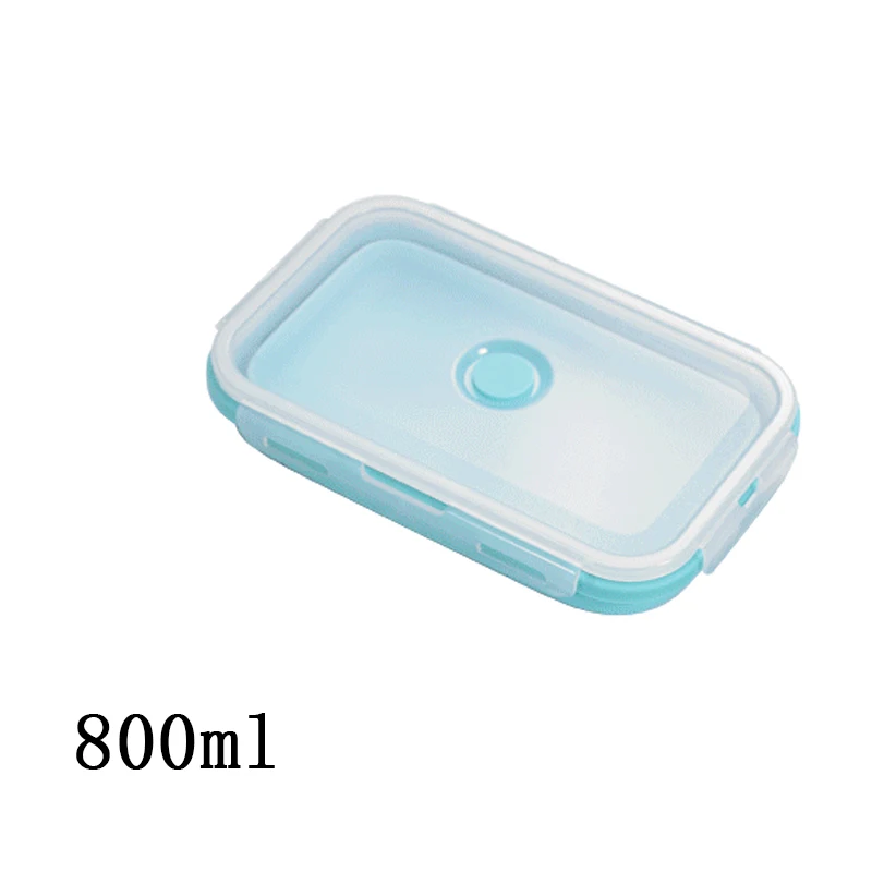 Силиконовый складной контейнер для микроволновой печи Bento, Портативный Ланч-бокс из здорового материала, контейнер для хранения продуктов, контейнер для еды, 1 шт./3 шт - Цвет: G224620A