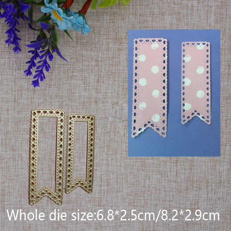 

2019 New Arrival Banner Tag Heart Edge Fish Tail Metal Cutting Dies Stencil DIY Scrapbooking Embossing Decor Photo Album Craft
