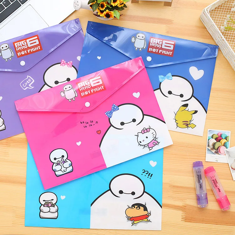 3 шт./лот мультфильм A4 файл ПВХ сумка-папка для документов Файл канцелярских