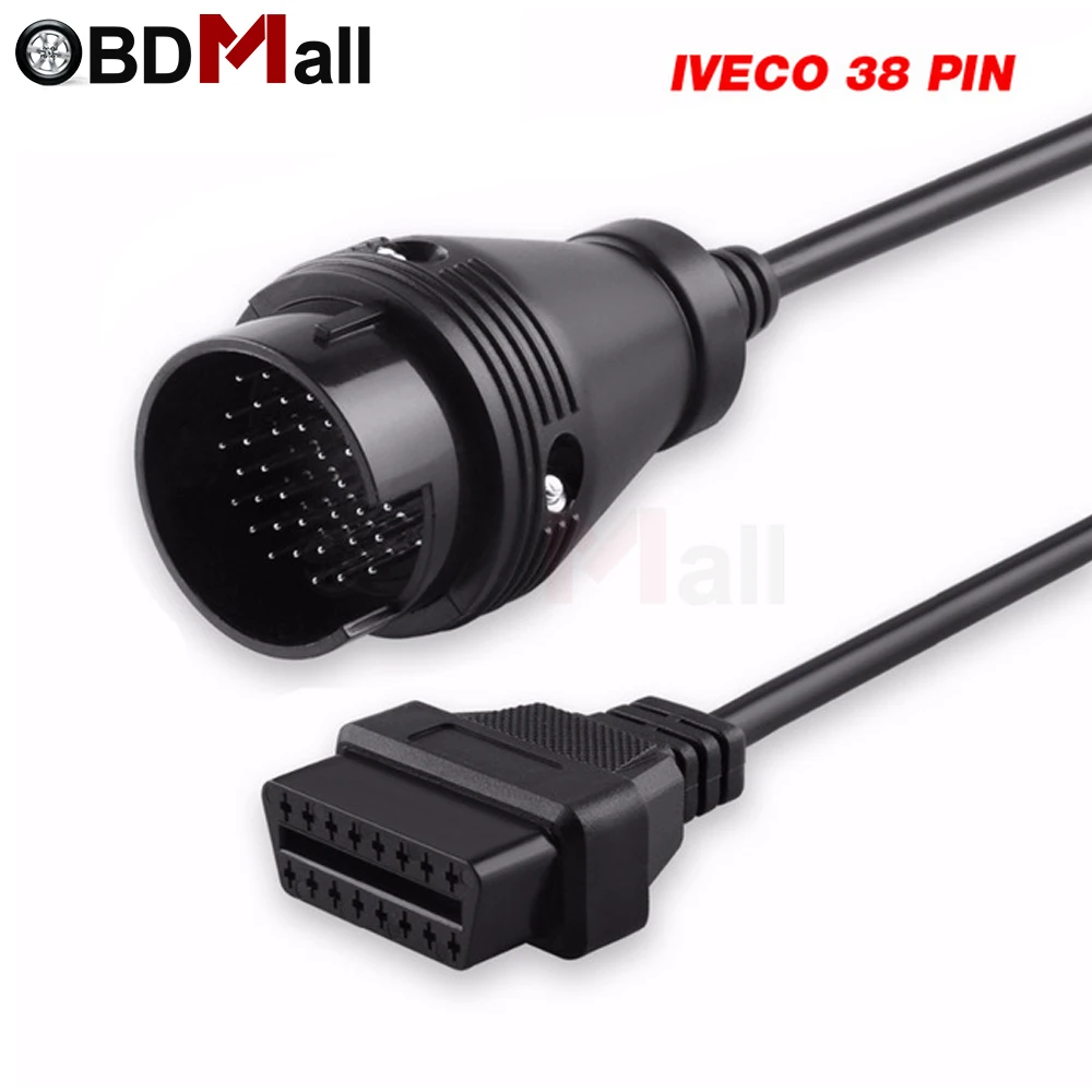 

For IVECO 38Pin OBD2 Diagnostic Cable OBD 38 Pin Male To OBD2 16 Pin Female OBD2 Truck Cable Diagnostic Tool For IVECO 38 Pin