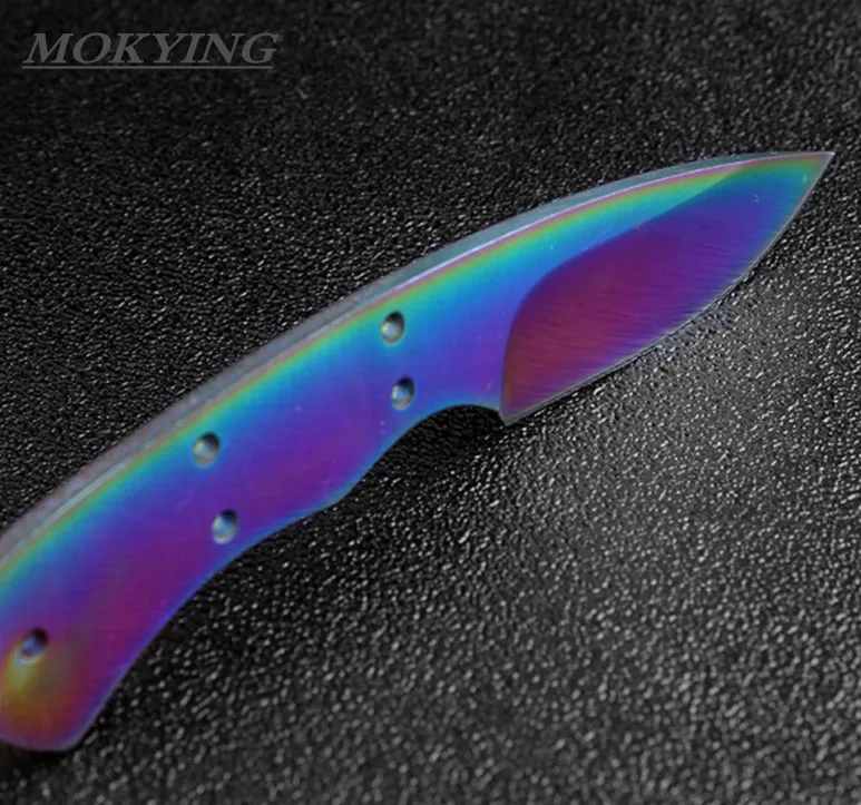 MOKYING DIY нож с фиксированным лезвием заготовки 440c из нержавеющей стали лезвия EDC