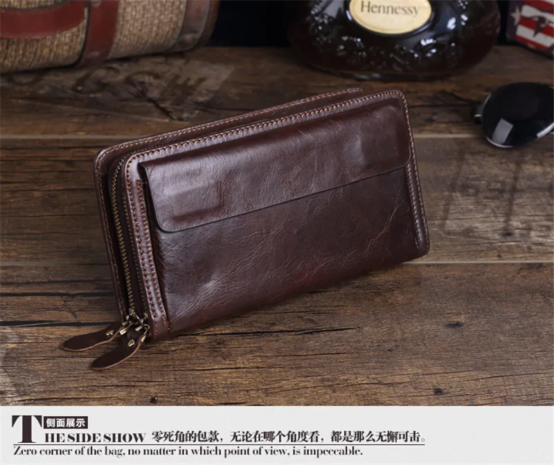 Роскошный кошелек из натуральной кожи для мужчин и женщин бумажник воловьей с