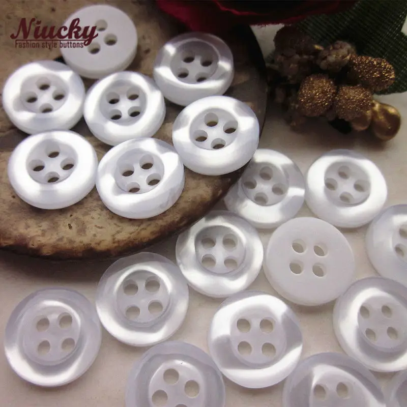 Niucky 11 мм 18 л 4 отверстия круглая боковая перламутровая кнопка для рубашки для одежды высококачественные полимерные швейные пуговицы для одежды