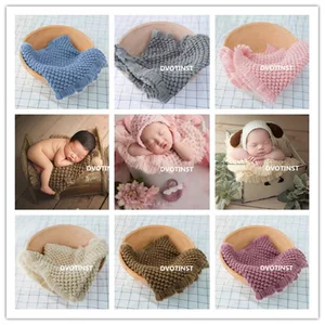Реквизит для фотосъемки новорожденного Dvotinst для малышей трикотажный мягкий фон одеяло для фотосъемки аксессуары для детской студии реквизит для фотосъемки
