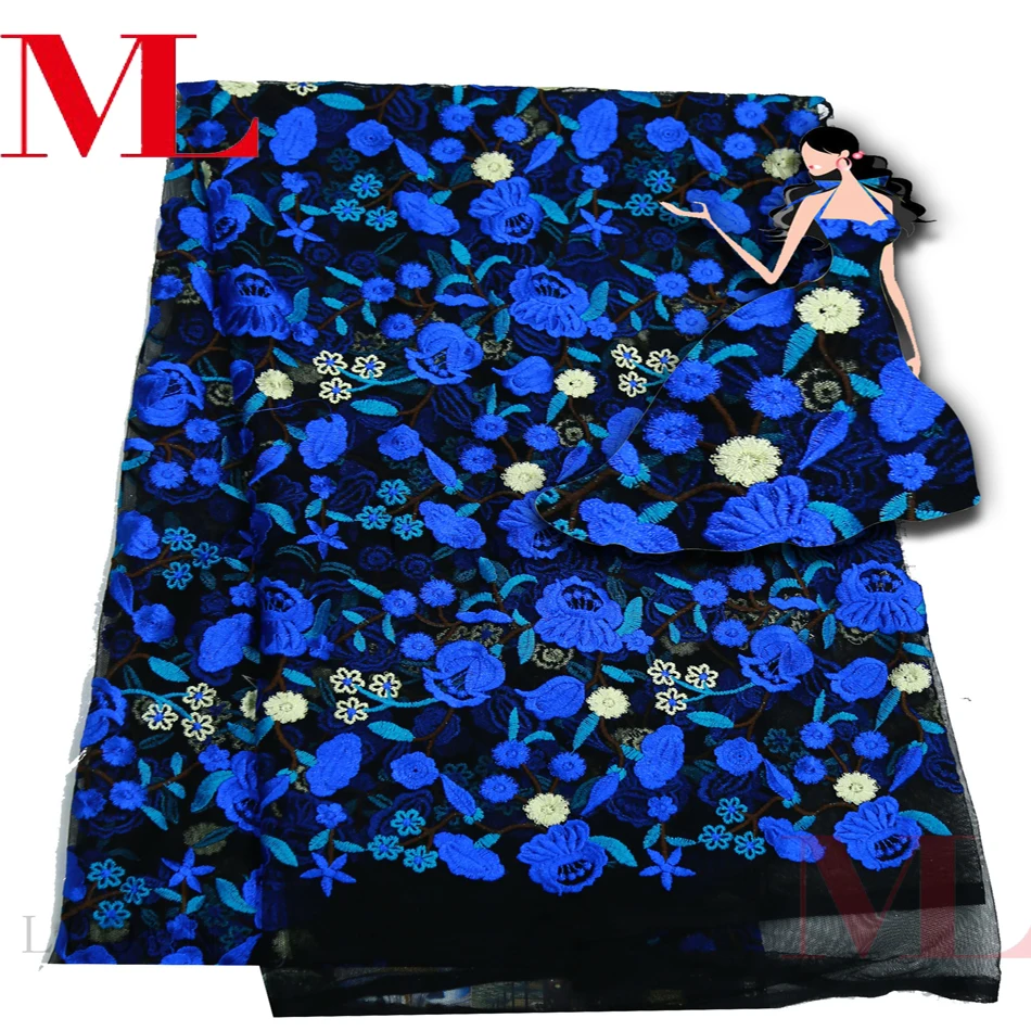 Мл 5 ярдов лучшее качество Африканский кружевная ткань швейцарская вуаль кружева