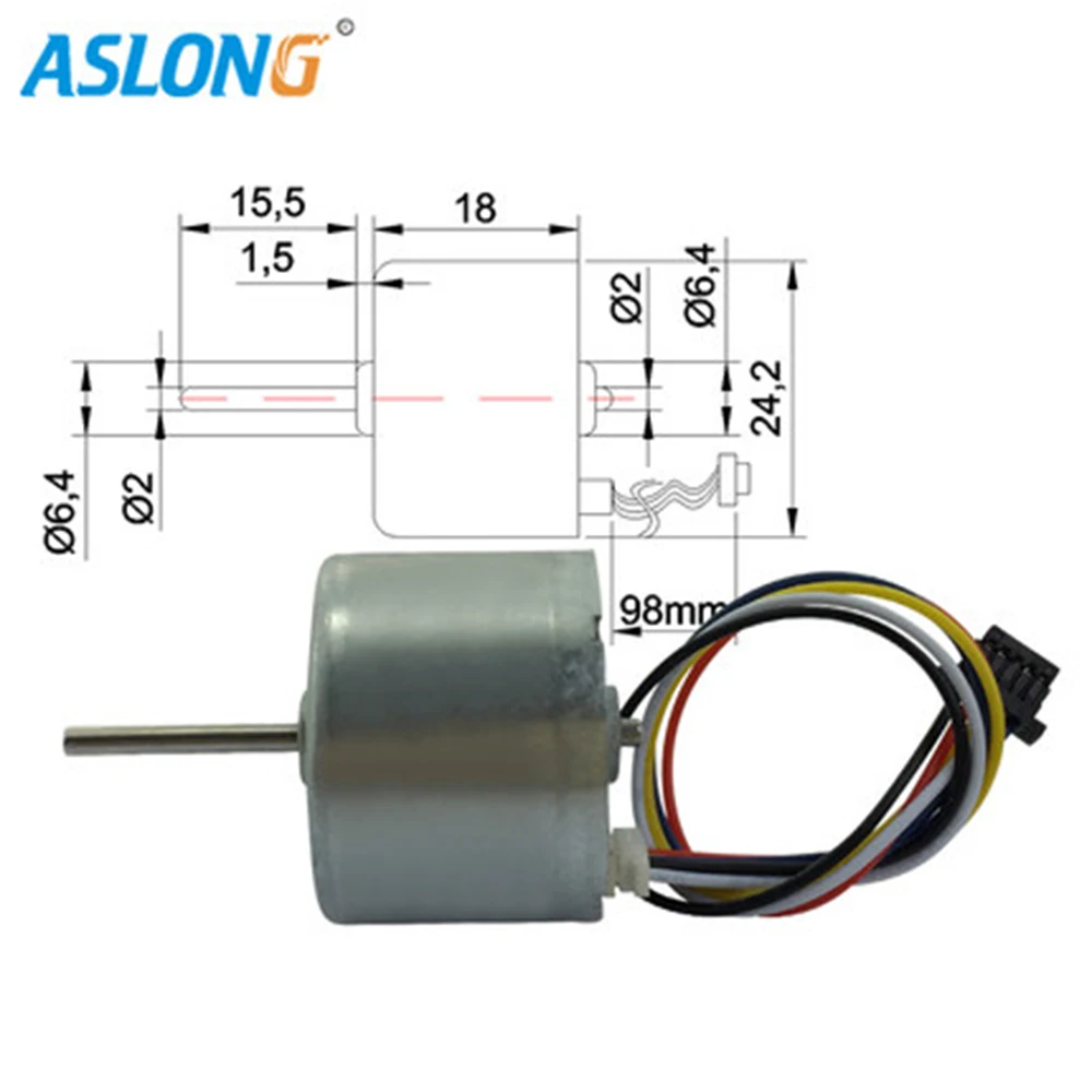 Rs2418 высокое Скорость 24v DC бесщеточный мотор с Внутренний драйвер CCW/CW и