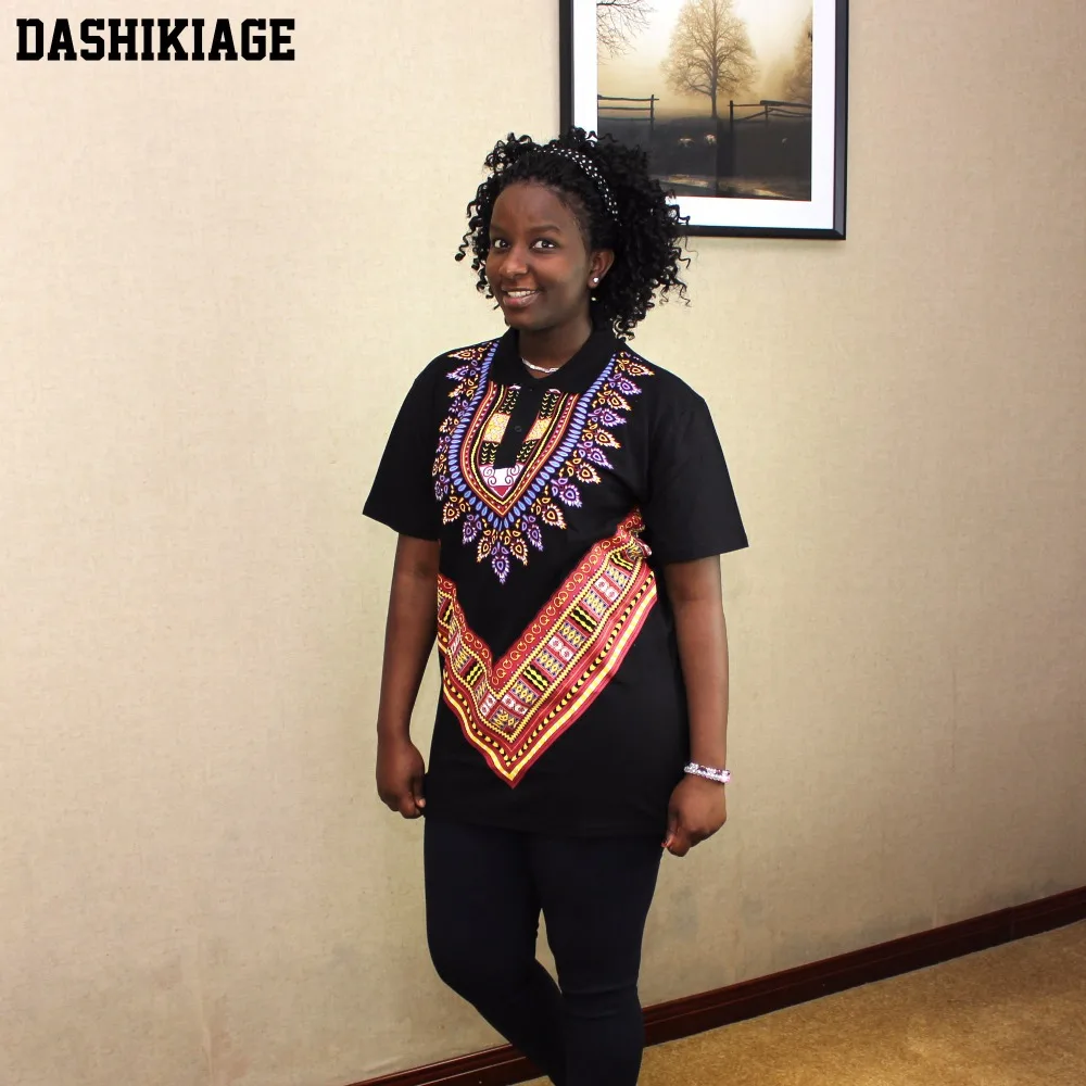 Дашикиаж футболка с изображением представителей племени Дашики черная