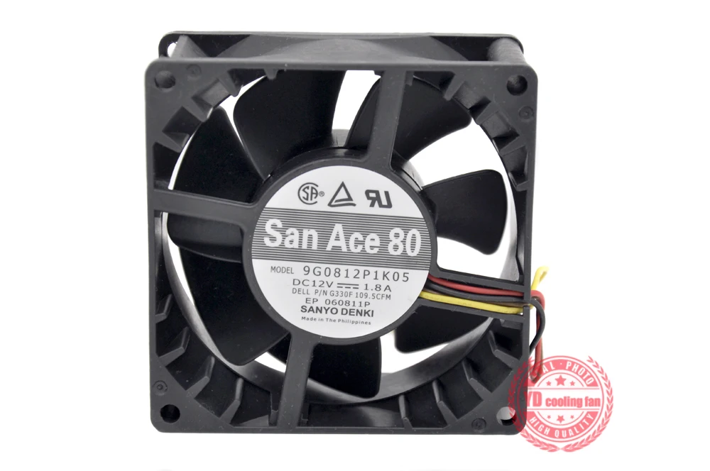 Новый вентилятор охлаждения SANYO SAN ACE80 8 см 8038 12 в а 9G0812P1K091 4 линии | Компьютеры и