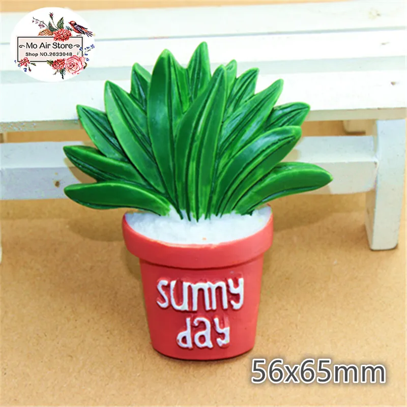 

2pcs/lot DIY resin cabochons accessories Flat back resin cactus big size for phonecase DIY RC204