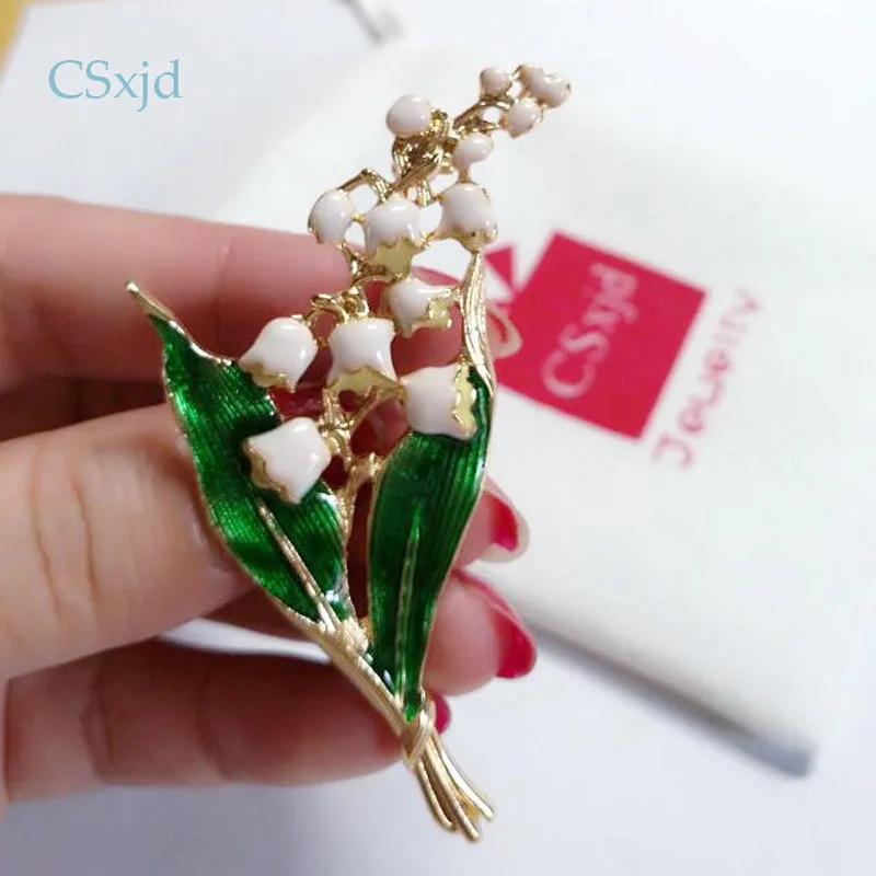CSxjd элегантная эмалированная ретро брошь Лилия Орхидея модная шарф ювелирные