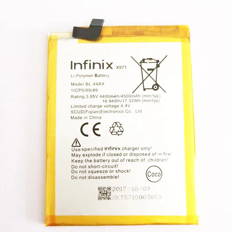 Новинка 100% сменный аккумулятор 4500 мАч для Infinix Note 4 pro X571 BL 44AX аккумуляторы батареи