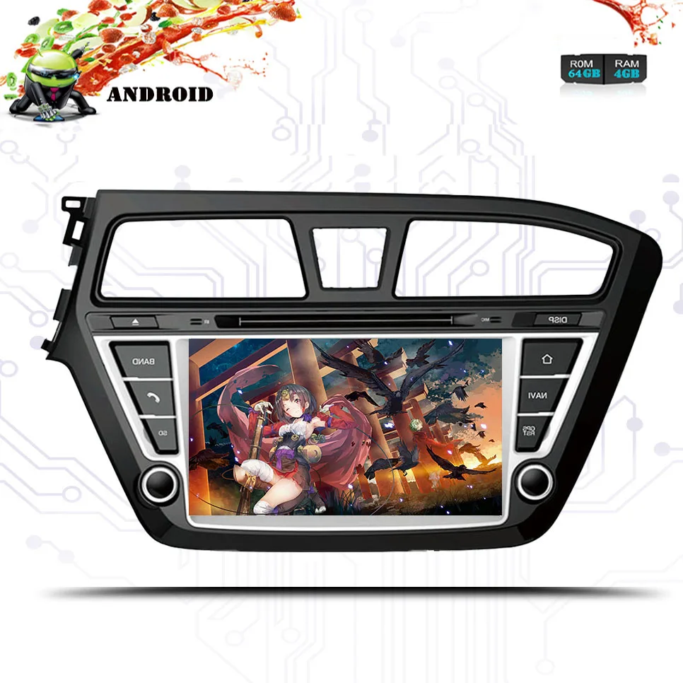 Восьмиядерный 4 + 64G Android 9 0 для HYUNDAI I20 2014 2015 16 2017 автомобильный dvd-плеер GPS Радио CD