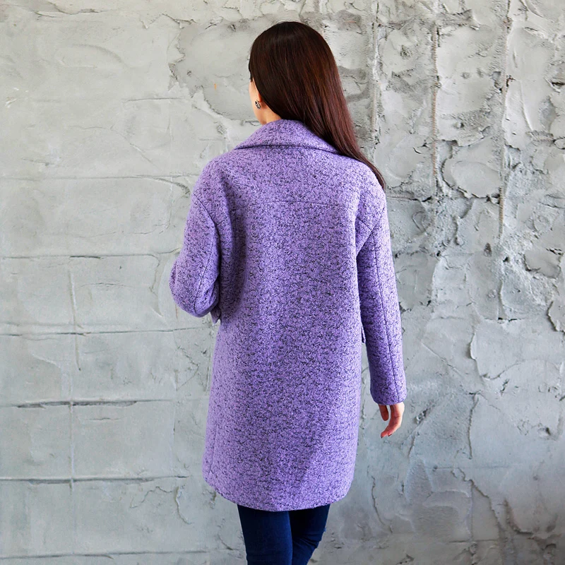 Европейское модное женское Шерстяное Пальто новинка 2018 длинное плотное