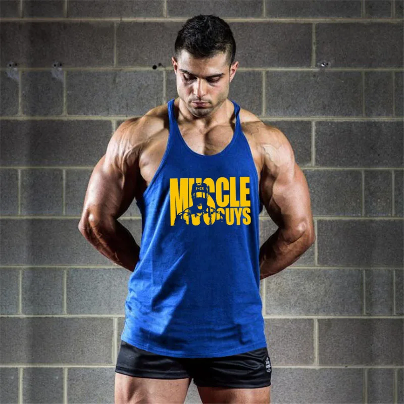 Muscleguys, хлопковые майки для тренажерного зала, мужские майки без рукавов для мальчиков, одежда для бодибилдинга, майка для фитнеса