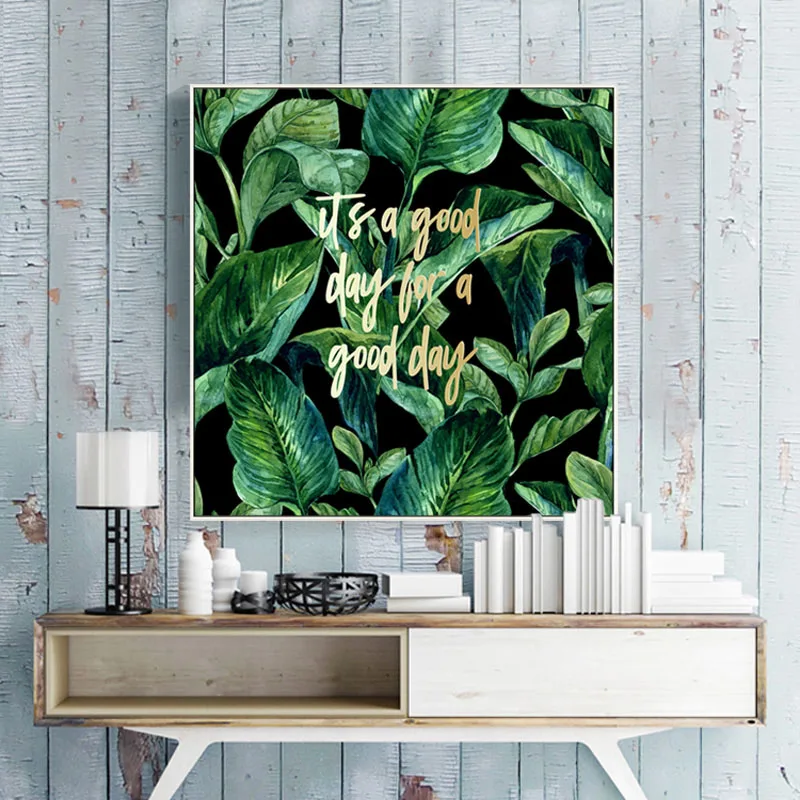 Постеры и принты скандинавские украшения зеленые растения настенные картины для