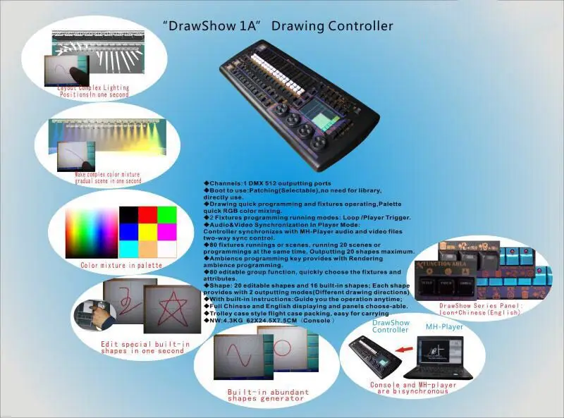 Новое поступление dmx 512 контроллер освесветильник сцены для ручной росписи dj