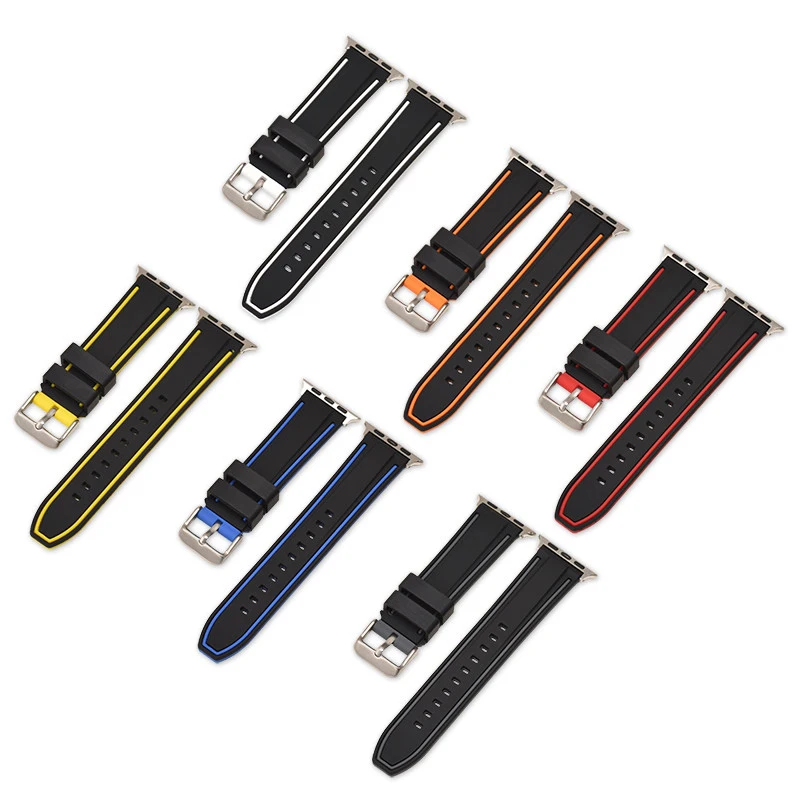 Ремешок BEAFIRY для Apple Watch Band 38 мм 42 44/40 мягкий силиконовый резиновый сменный