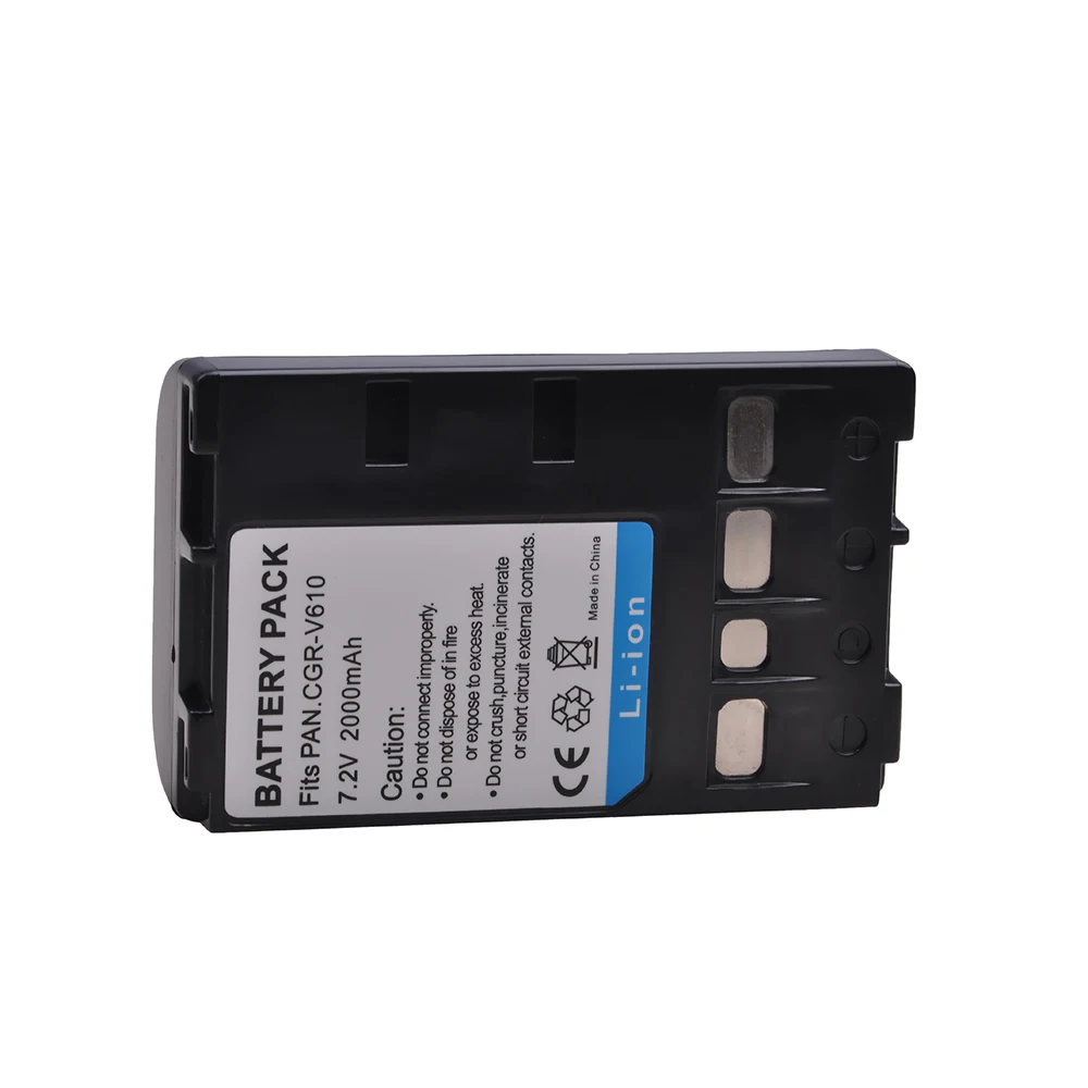 Tectra 2000 мА/ч, 2 шт. CGR-V610 CGR V610 CGRV610 Батарея для цифрового фотоаппарата Panasonic NV-RX14 NV-RX18 NV-RX24 NV-RX27 RX37 RX18B RZ10 Батарея