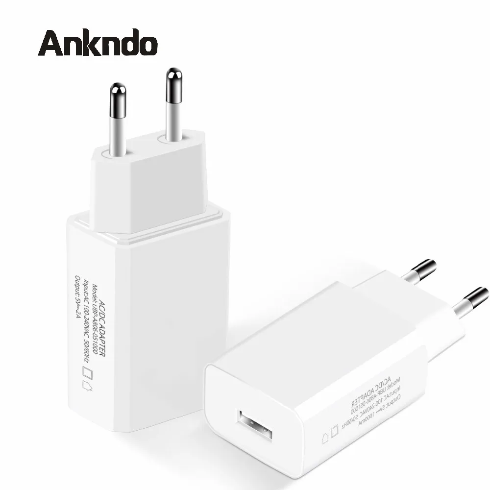 ANKNDO 5V 2A USB зарядное устройство 10W Универсальное для телефона AC/DC адаптер питания