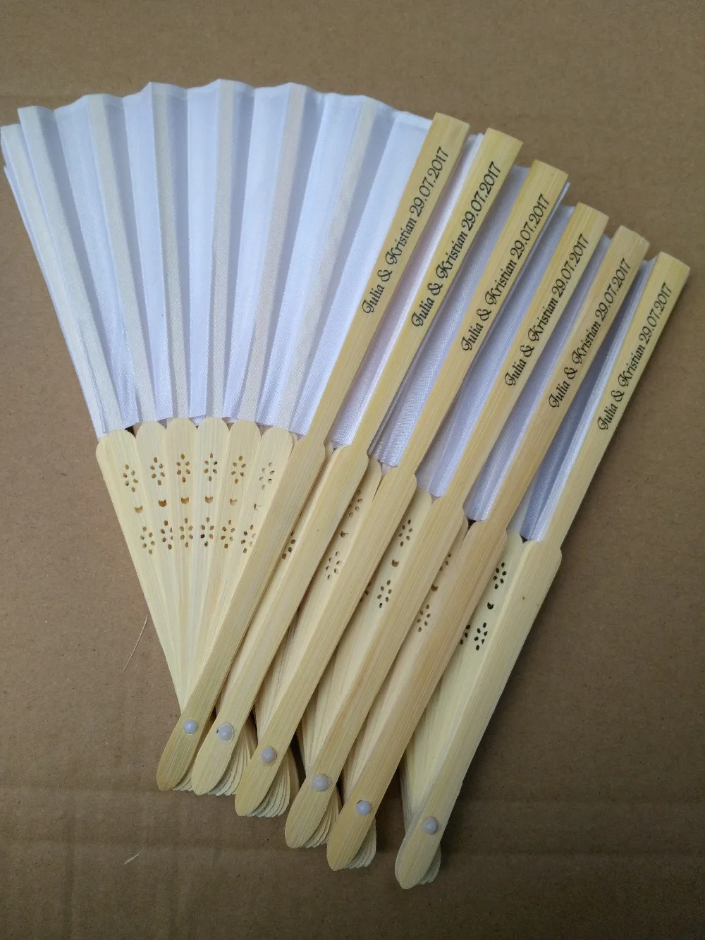 

250pcs Wedding Favors Gift Silk Fan Personalized Cloth Wedding Hand Folding Fans +Customized Printing+DHL Free Shipping