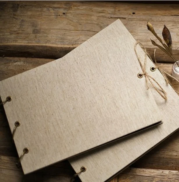 Пустой льняной обруч регулируемый DIY Выпускной альбом фотоальбом ручной работы