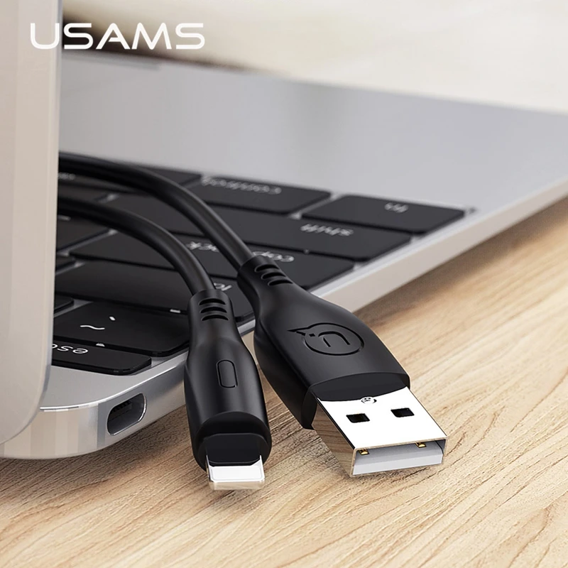 USAMS SR USB кабель для iphone короткий 1 м провод зарядки телефона 6 6s 5s 5 se 7 8 XS XR MAX X 10 Шнур