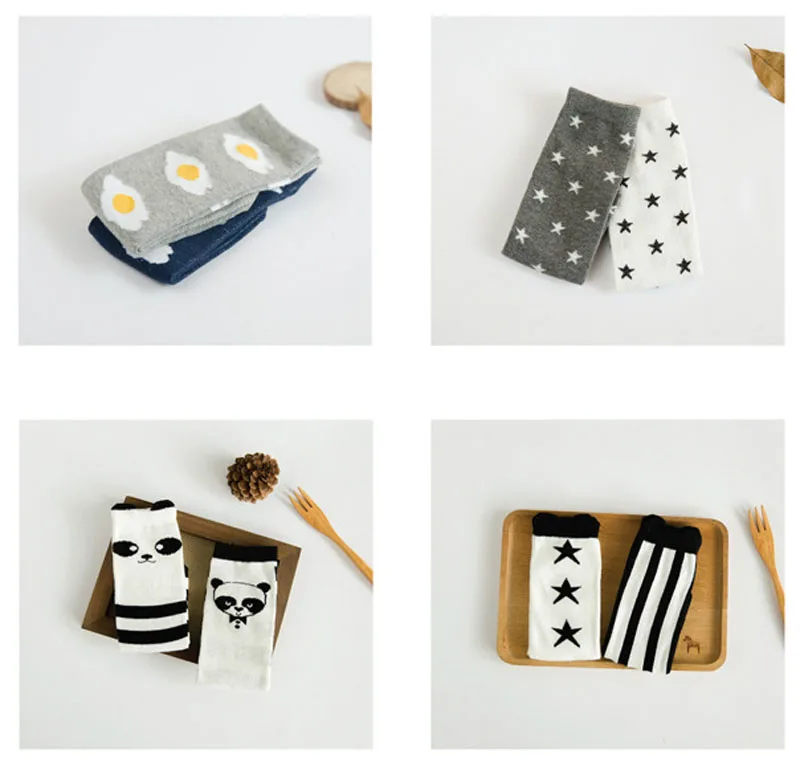 Носки унисекс высокие до колена милые Мультяшные с рисунком кота панды дораэмона