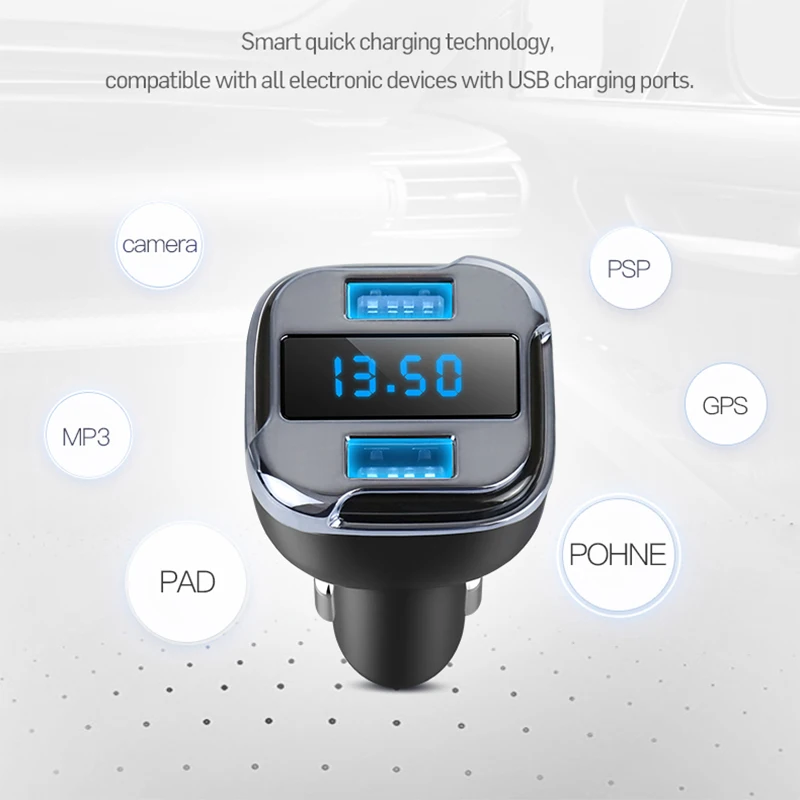 Двойной Переходник USB для зарядки в машине встроенный Автомобильный gps трекер