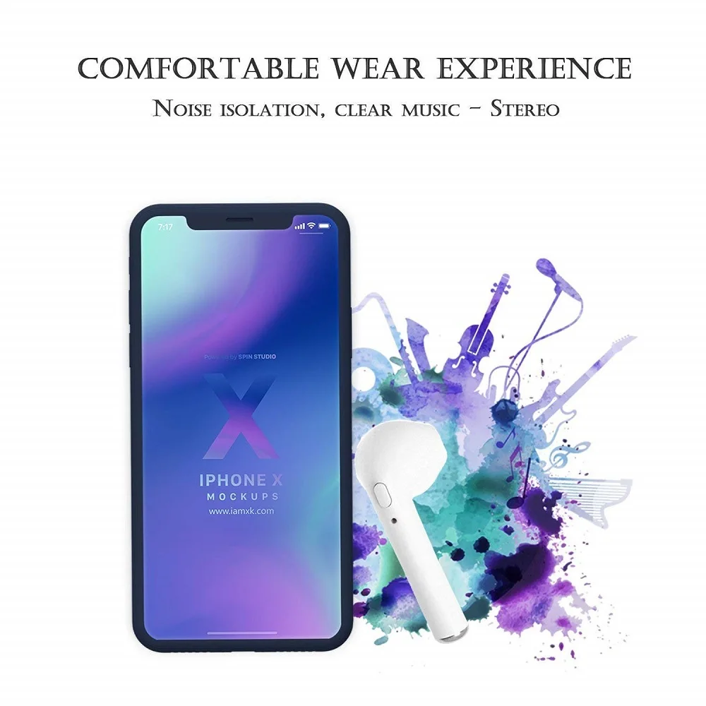 I7s TWS мини беспроводные Bluetooth музыкальные наушники для Iphone Xiaomi huawei samsung OnePlus One JBL наушники гарнитуры зарядная коробка