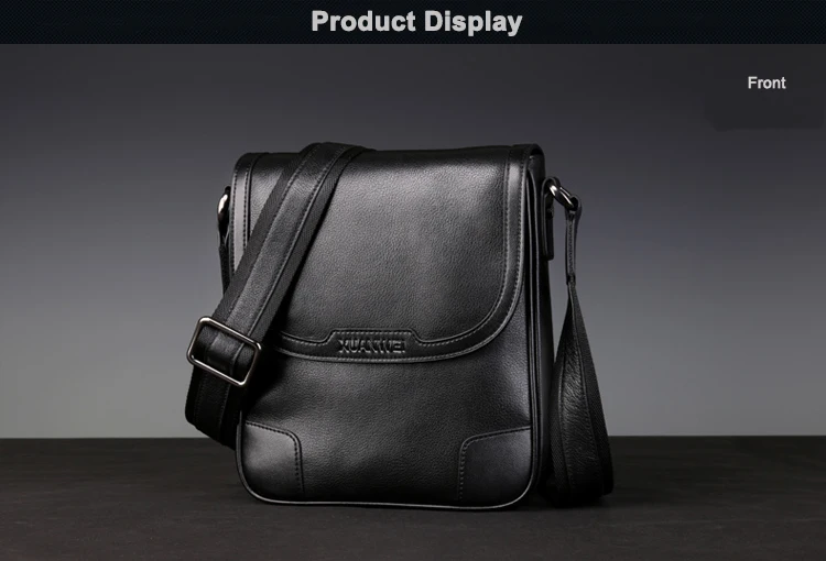 Высококачественная Черная Мужская Ретро сумка с натуральным лицевым покрытием для крупного рогатого скота, износостойкий и прочный деловой портфель(XW8669P