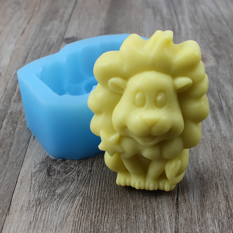Силиконовая форма для мыла в форме льва естественного ручного изготовления 12