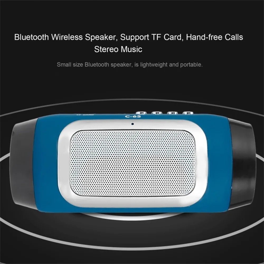 PCTC HIFI синий беспроводной Bluetooth Сабвуфер мини открытый динамик TF FM|Караоке и