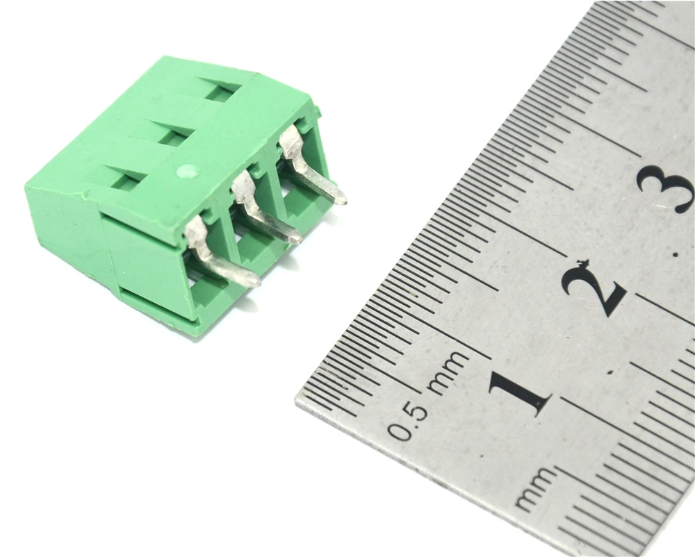 10 шт. винтовой KF-128-5.0-3 Pin 5 0 мм прямой штырь PCB клеммный блок коннектор Бесплатная
