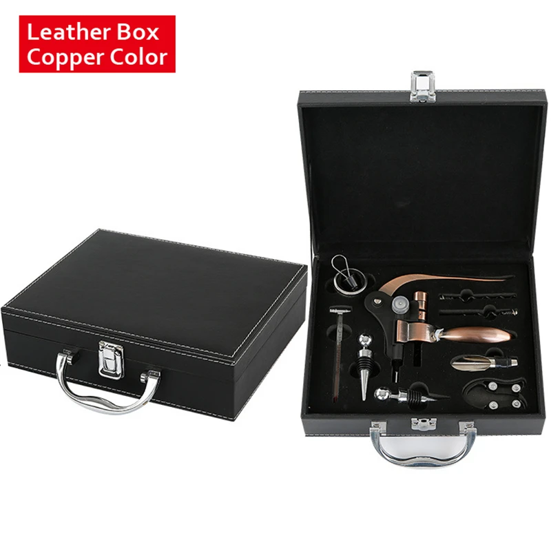 Оптовая продажа деревянная коробка давление воздуха открывалка для бутылок вина