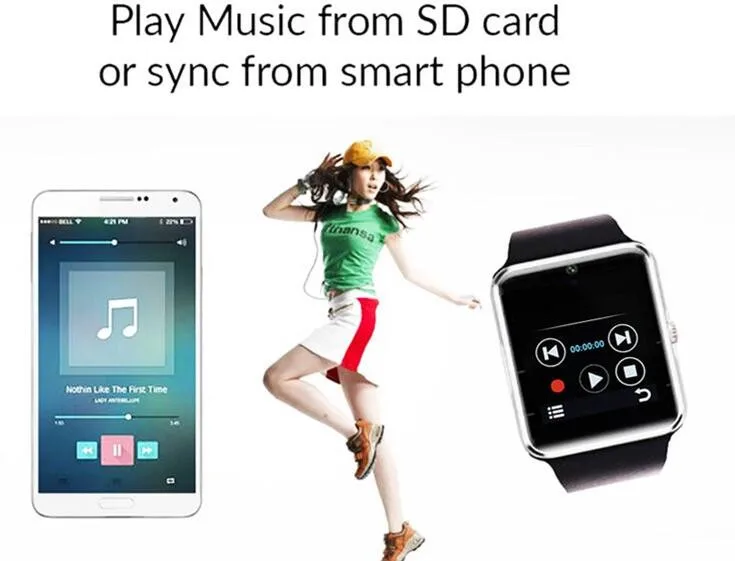 Новые умные часы GT08 уведомление о синхронизации шагомер Push Message поддержка sim-карты Bluetooth подключение умные часы для телефона на Android