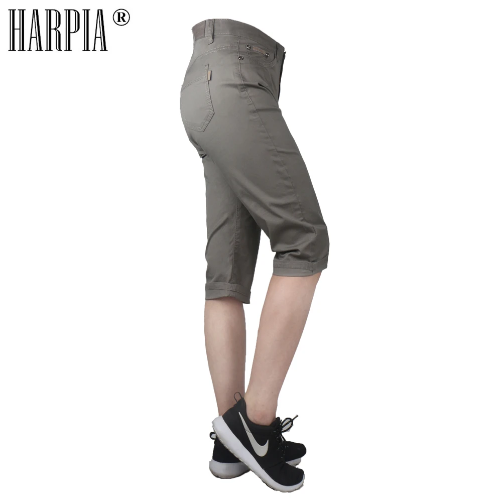 Брюки HARPIA женские укороченные хлопковые эластичные модные бриджи до колен брюки