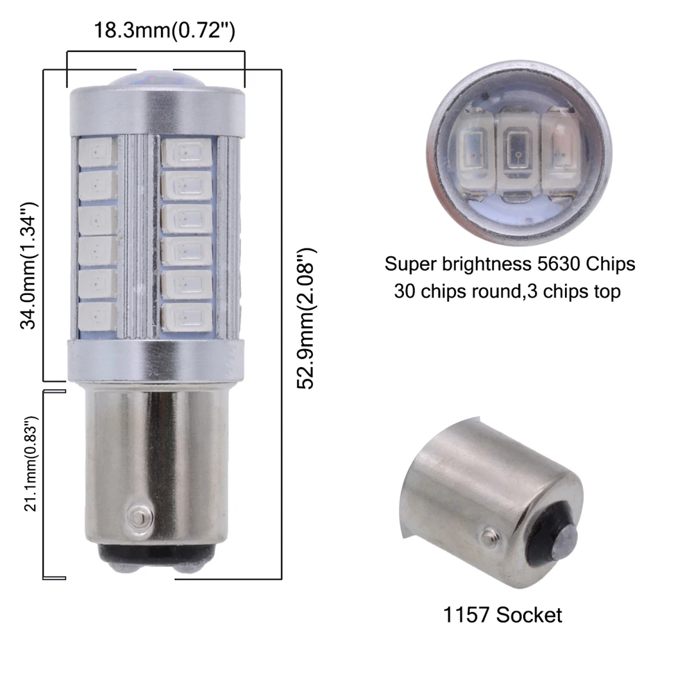 KATUR 10 шт. 1157 BAY15D Светодиодные лампы S25 двойной контакт авто Led для стоп сигналов DRL
