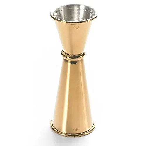 Gold 1oz 2oz 1 шт японский стиль Jigger из нержавеющей стали двойной шейкер для коктейля 1 oz/2 oz - Цвет: Gold 1oz 2oz