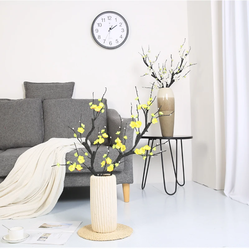1PC Large Plum Blossoms Tree Branch Artificial Flowers for Home Hotel Lobby Reception Decoration Winter Plant Decor | Дом и сад