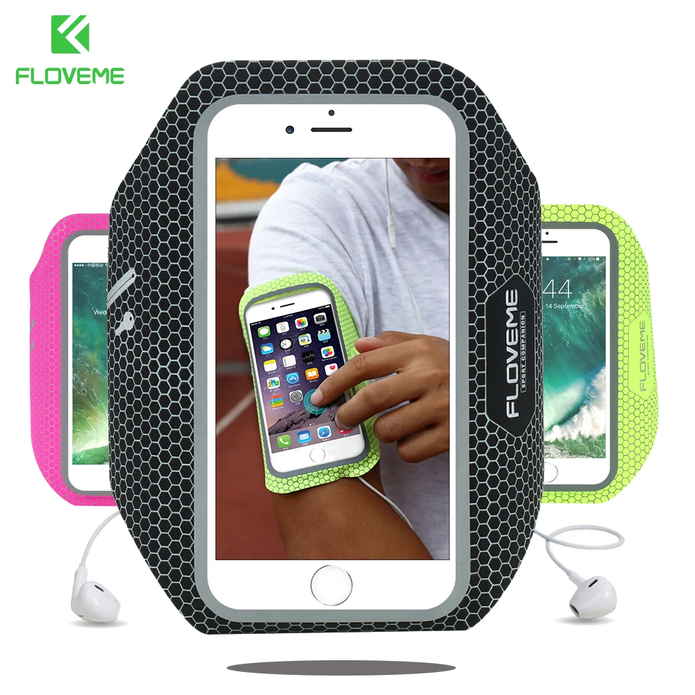 FLOVEME Sport 4.8 inch Mobile Phone Bag Case For iPhone 7 6 5.5 Arm Band Apple 6s Plus Running Pouch | Мобильные телефоны и