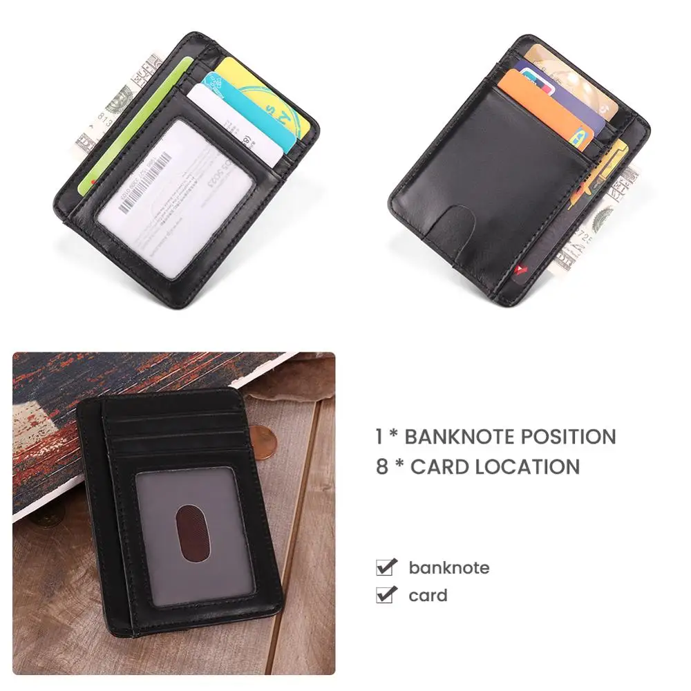 Joyir из натуральной кожи ID держатель для карт унисекс Тонкий RFID кошелек Кредитная карта ID держатель для карт для хранения денег кошелек чехол для Для мужчин Для женщин модная сумка