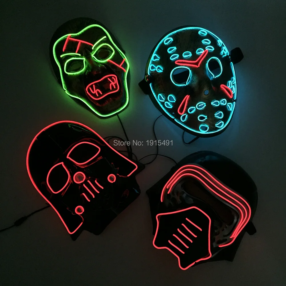 Светящаяся маска Рождественская вечеринка светящаяся модель светодиодная